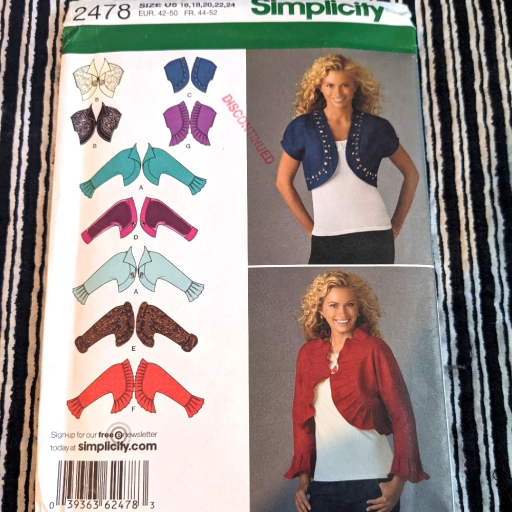 Simplicity 2478 size 16,18,20,22,24 pattern only